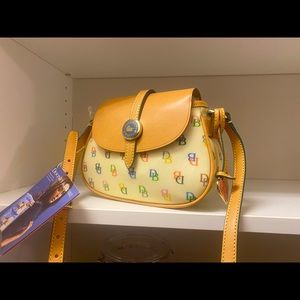 SO CUTE Dooney & Bourke mini flap rainbow cross body bag from 2006.